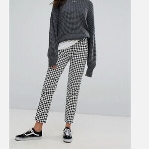 G-Star Raw Elwood X Harrison Williams houndstooth black white 5622 size 28 NWOT